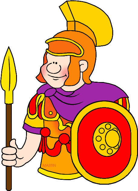 Soldiers Clipart Roman - Roman Centurion Clip Art - Png Download (490x648), Png Download