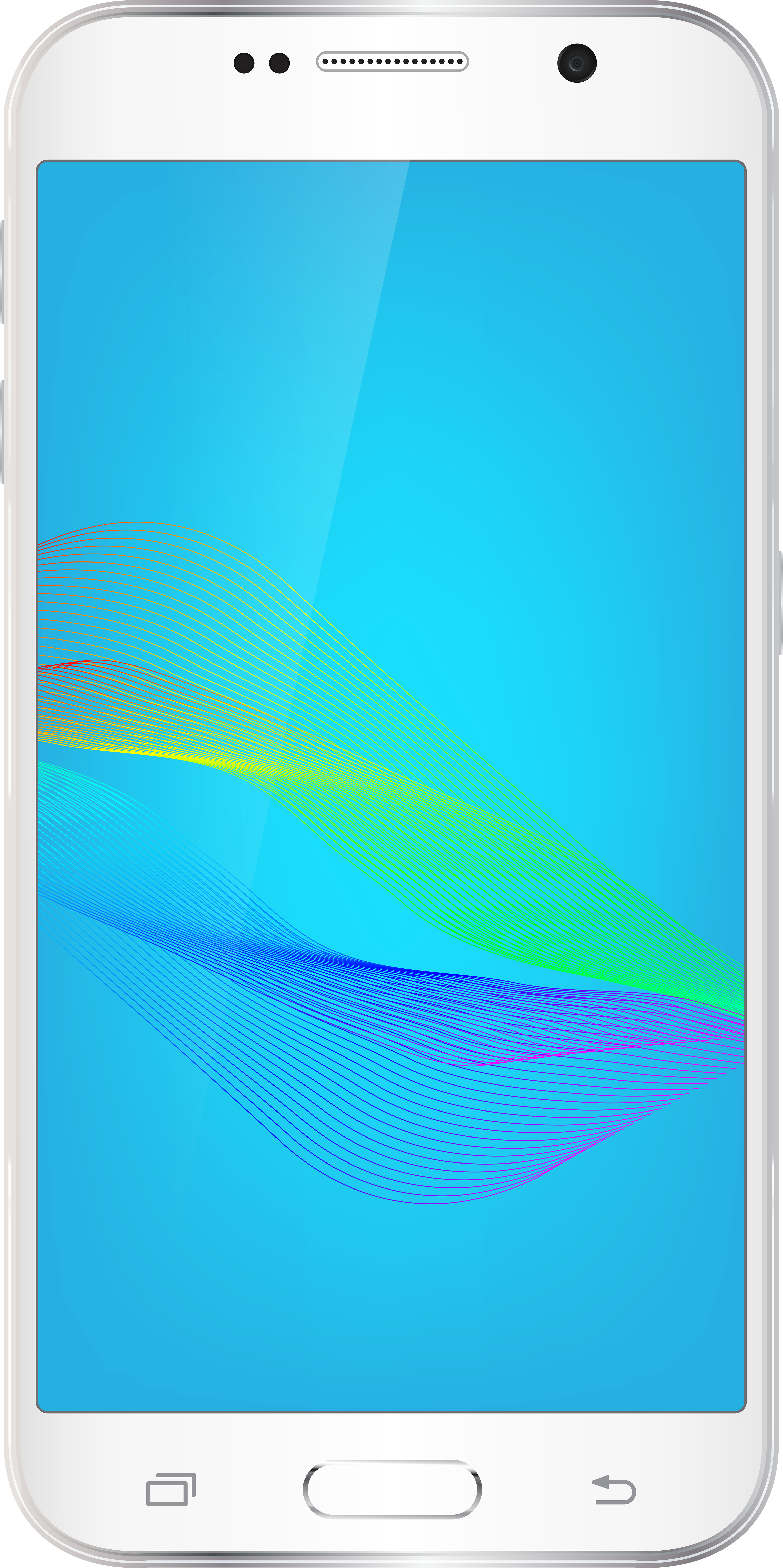 White Smartphone Png Clip Art Image - Graphic Design Transparent Png (4063x8000), Png Download
