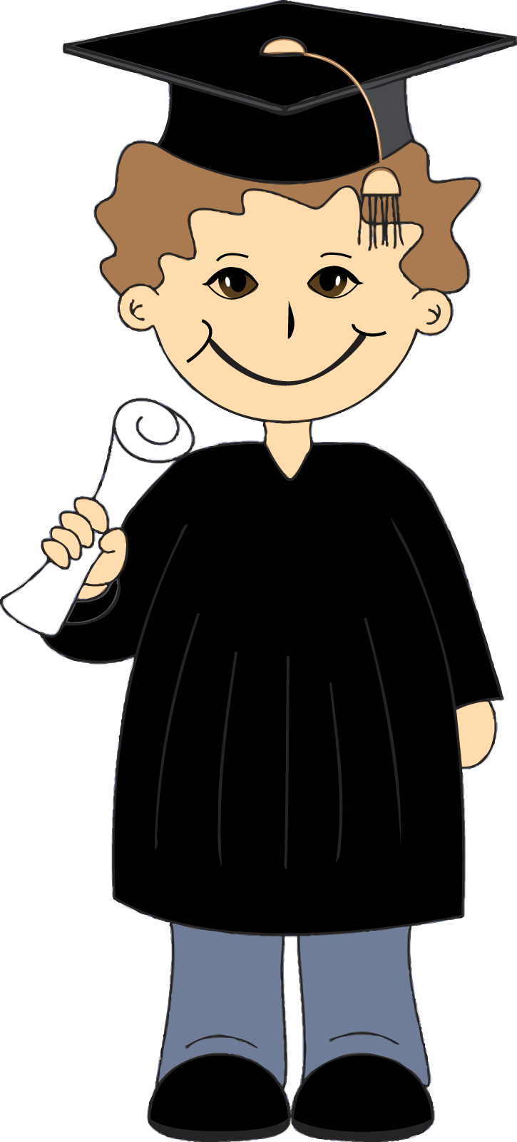 Graduation Clip Art Free Printable Clipart - Student Graduation Clip Art - Png Download (725x1600), Png Download