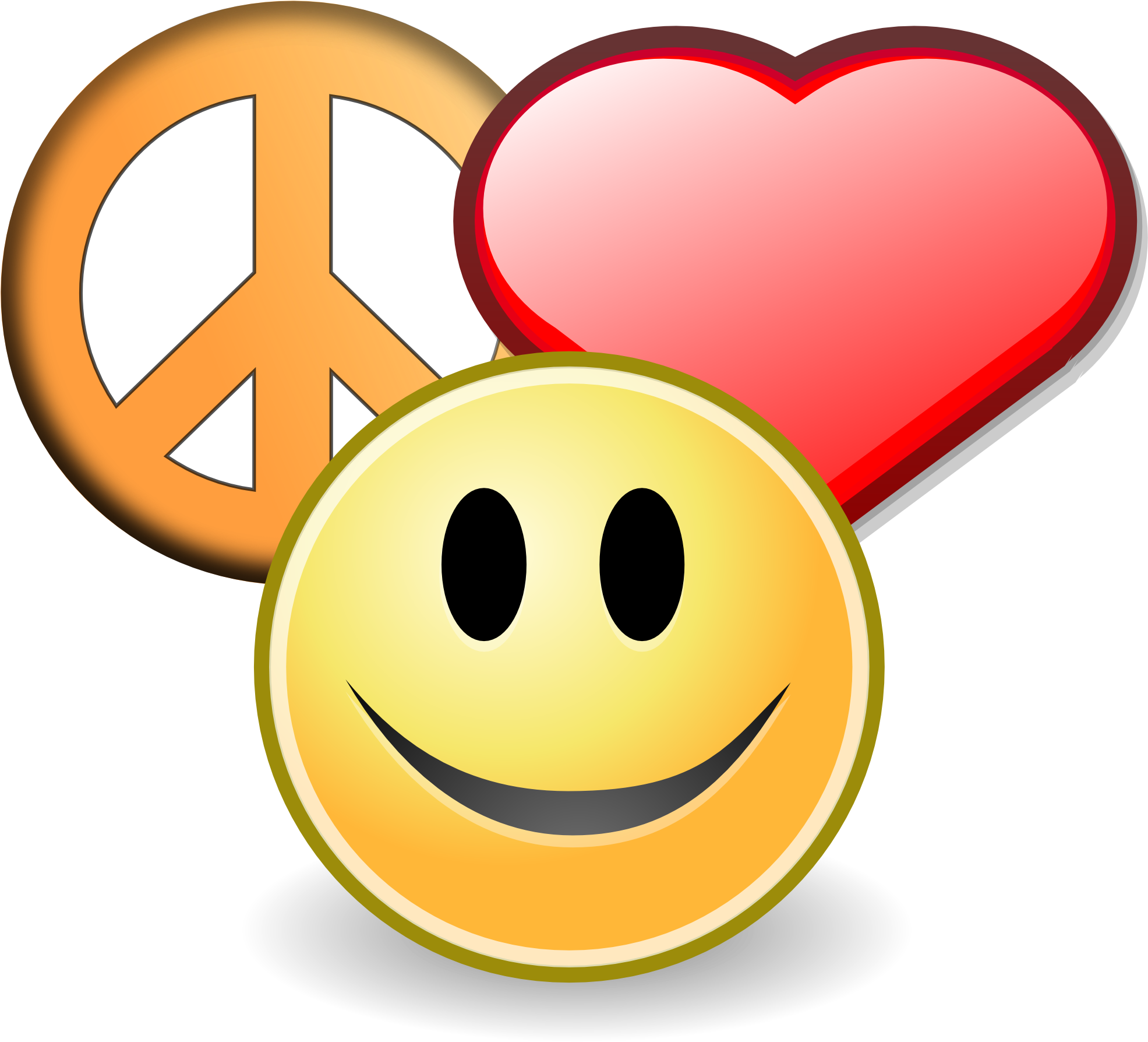 Free Peace Sign Clipart 3 Image - Peace And Love Clip Art - Png Download (1969x1881), Png Download