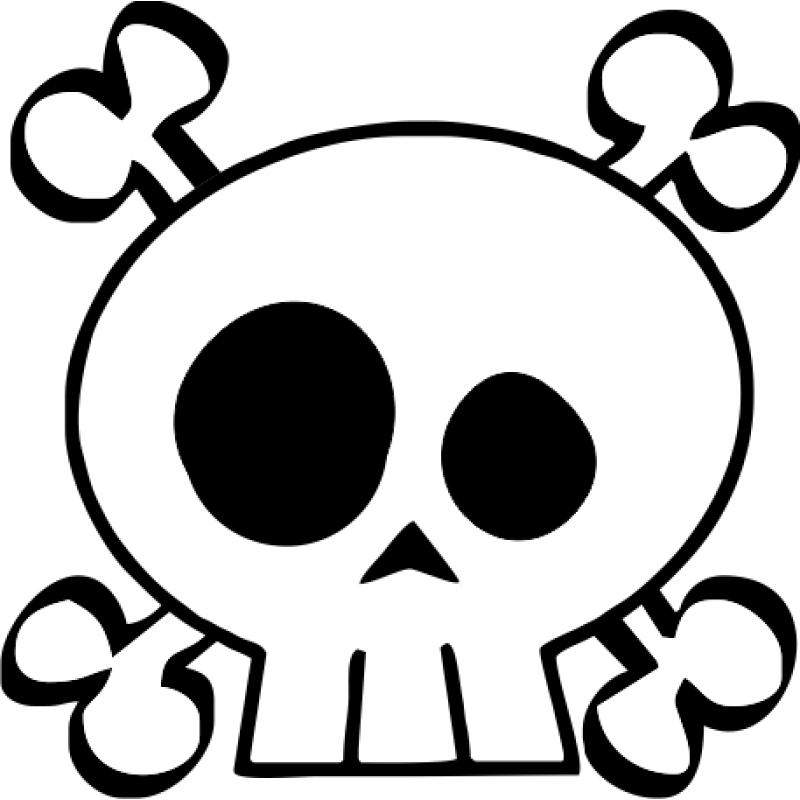 Funny Skull Free Download Clip Art On Clipart - Baby Skull And Crossbones - Png Download (800x800), Png Download