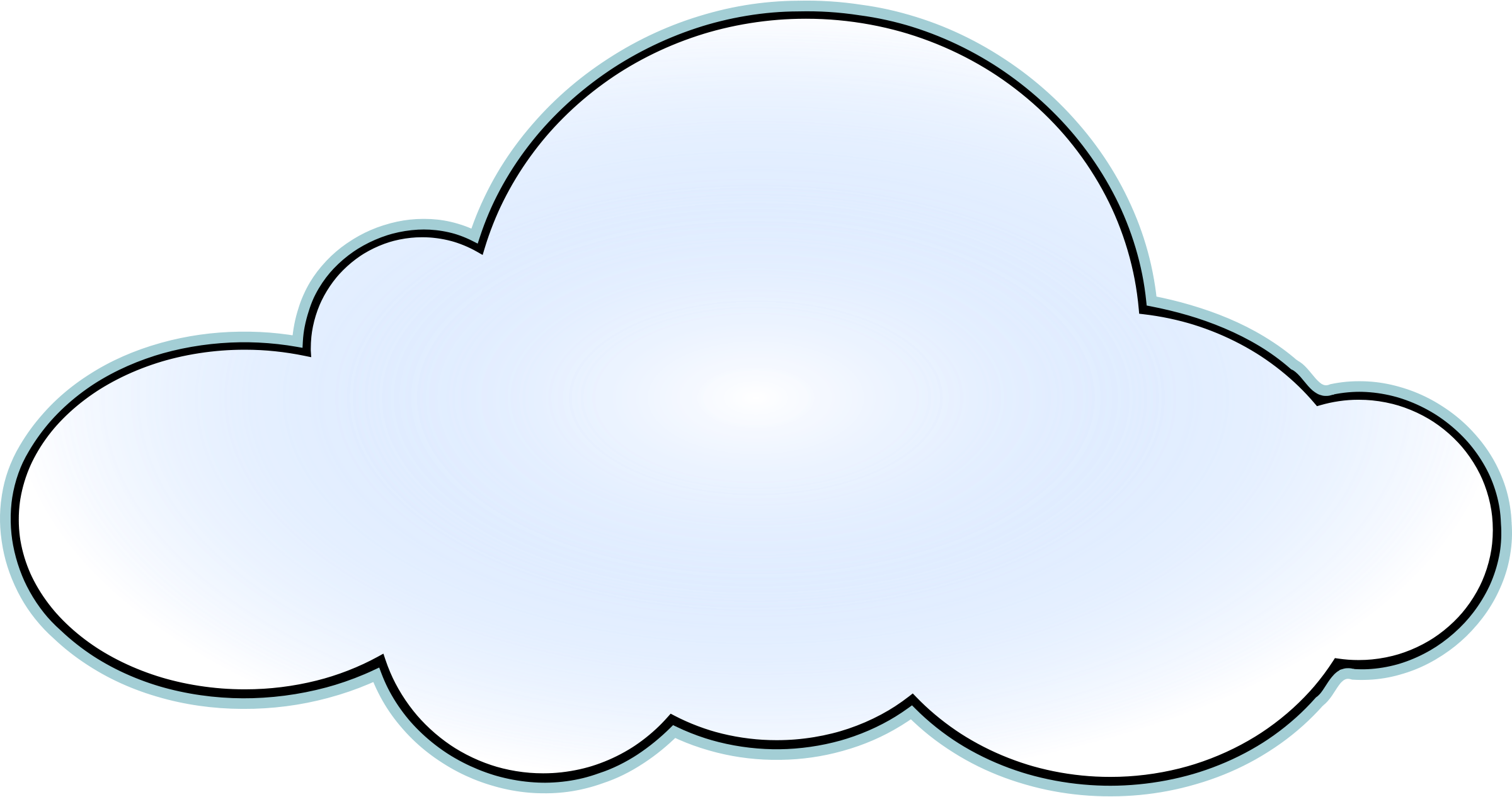 Free Printable Clipart Of Clouds - Cloud Clip Art - Png Download (2400x1266), Png Download