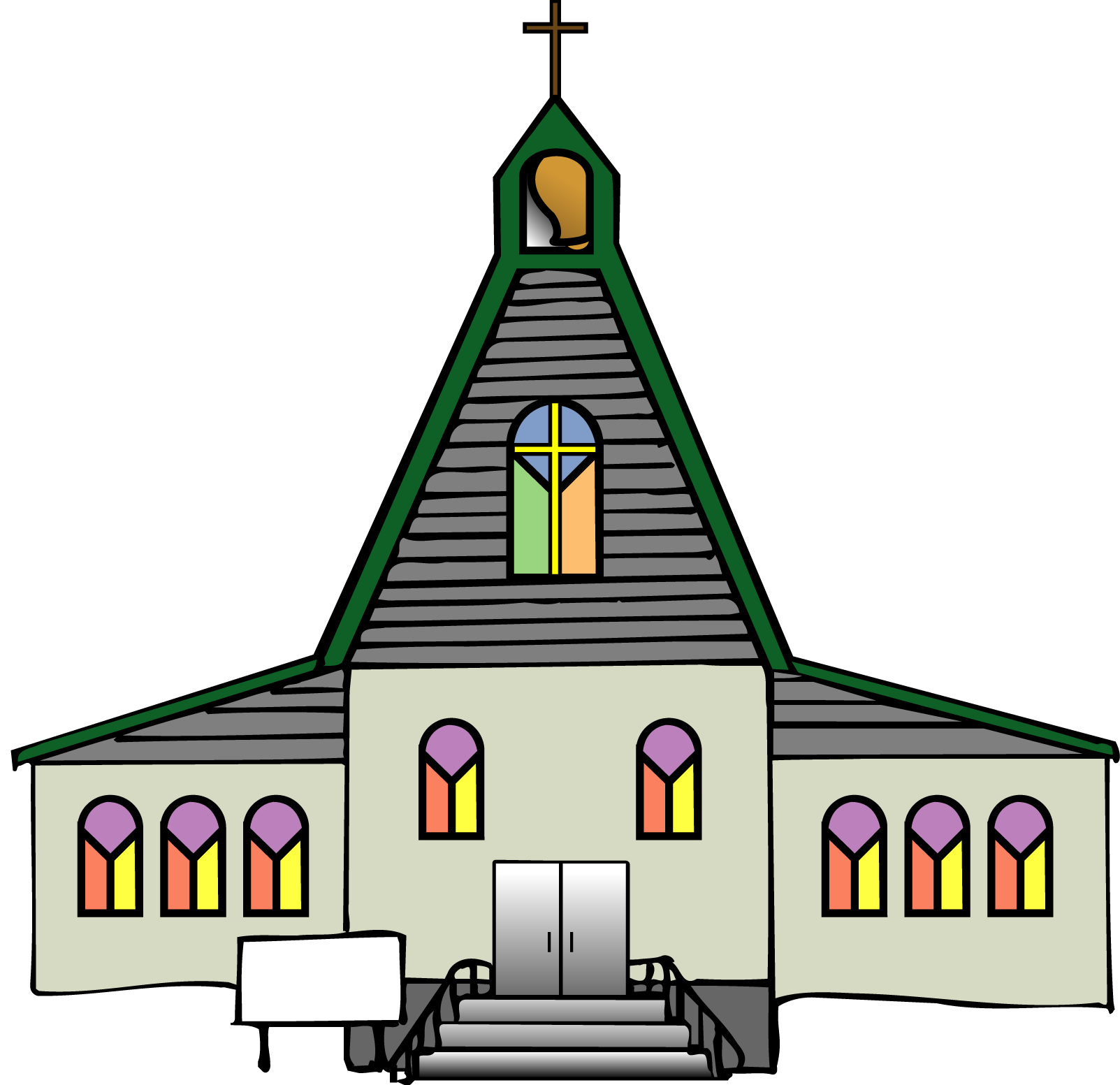 Black Church Clip Art Free Clipart Images - Roman Catholic Church Clipart - Png Download (1603x1553), Png Download