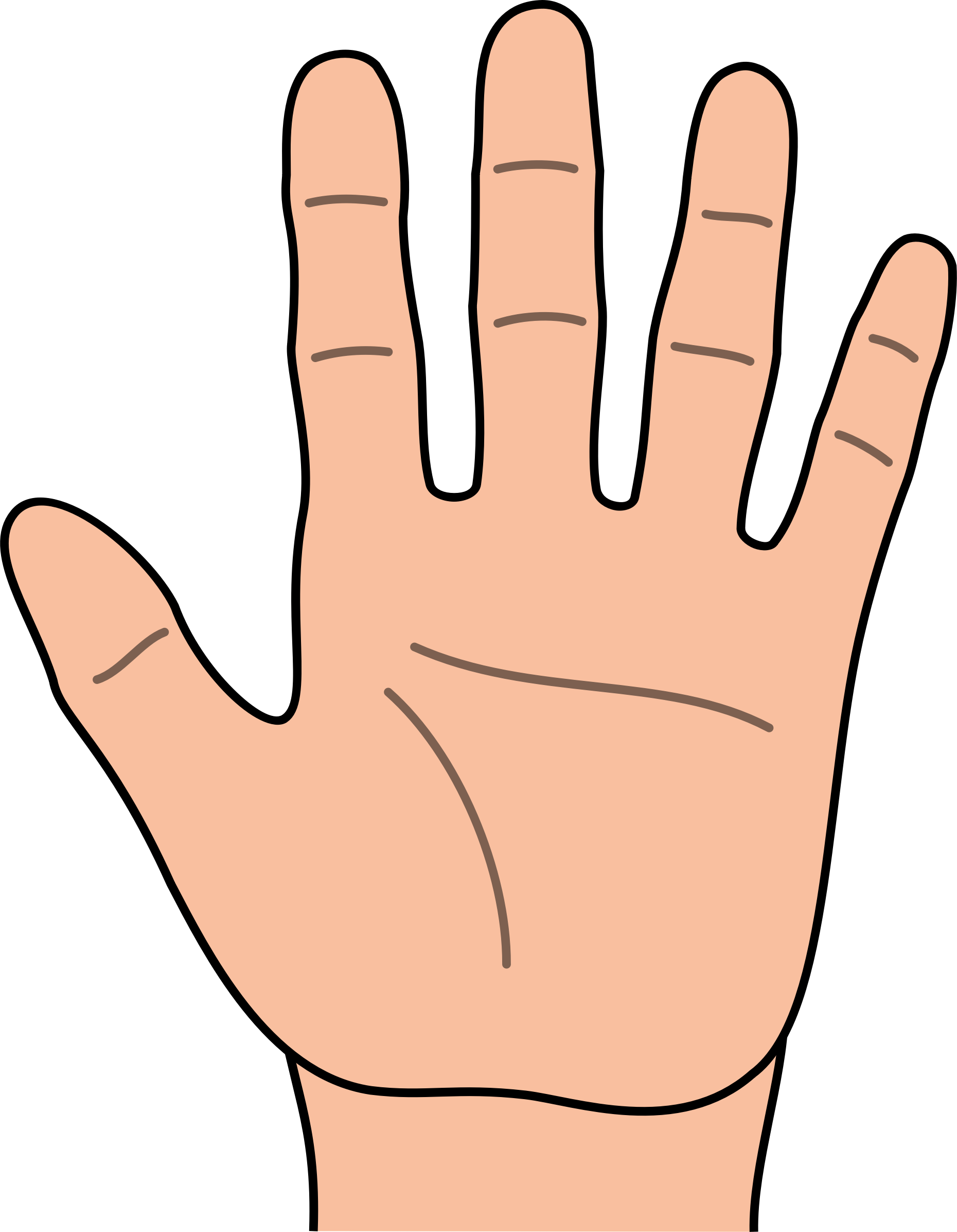 Hands Clipart - Hand Clipart - Png Download (1860x2392), Png Download
