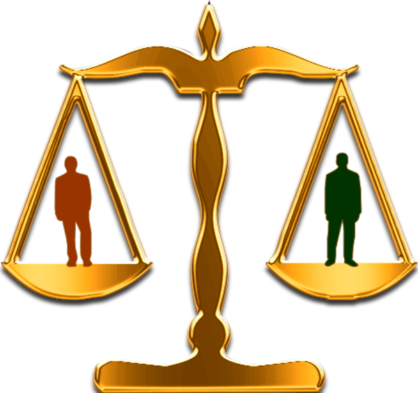 Scales Of Justice Clip Art - Png Download (600x564), Png Download
