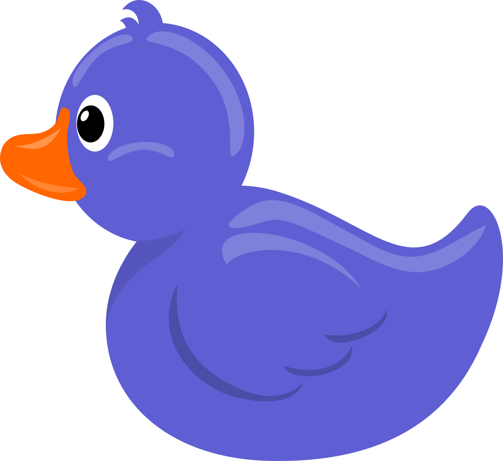 Blue Rubber Duck Clip Art - Png Download (1733x1589), Png Download
