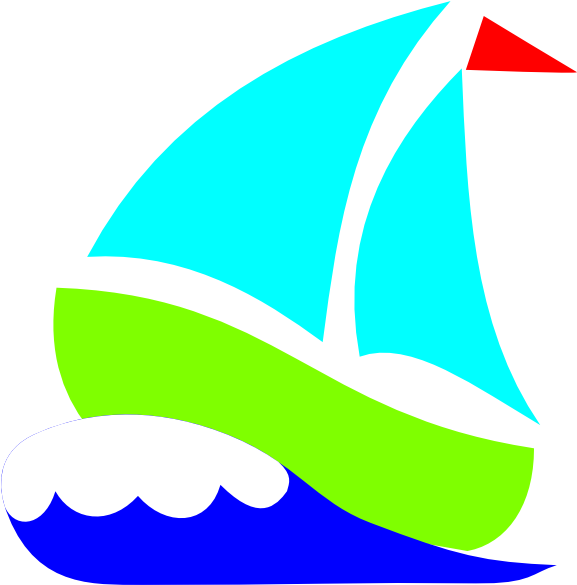 Wave Clipart Sailboat - Clip Art - Png Download (576x596), Png Download