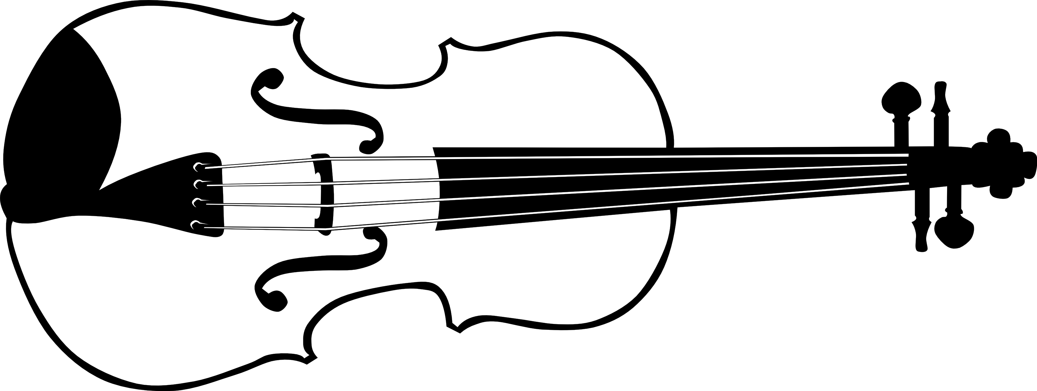 More From My Site - Violin Clip Art - Png Download (3333x1259), Png Download