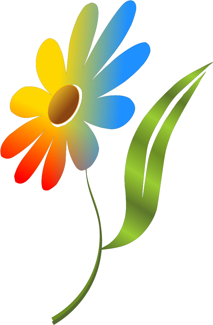 Animated Spring Clipart - Single Flower Images Clipart - Png Download (566x800), Png Download