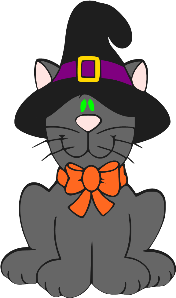 Halloween 2014 Archives - Cartoon Halloween Cat Png Clipart (610x1003), Png Download