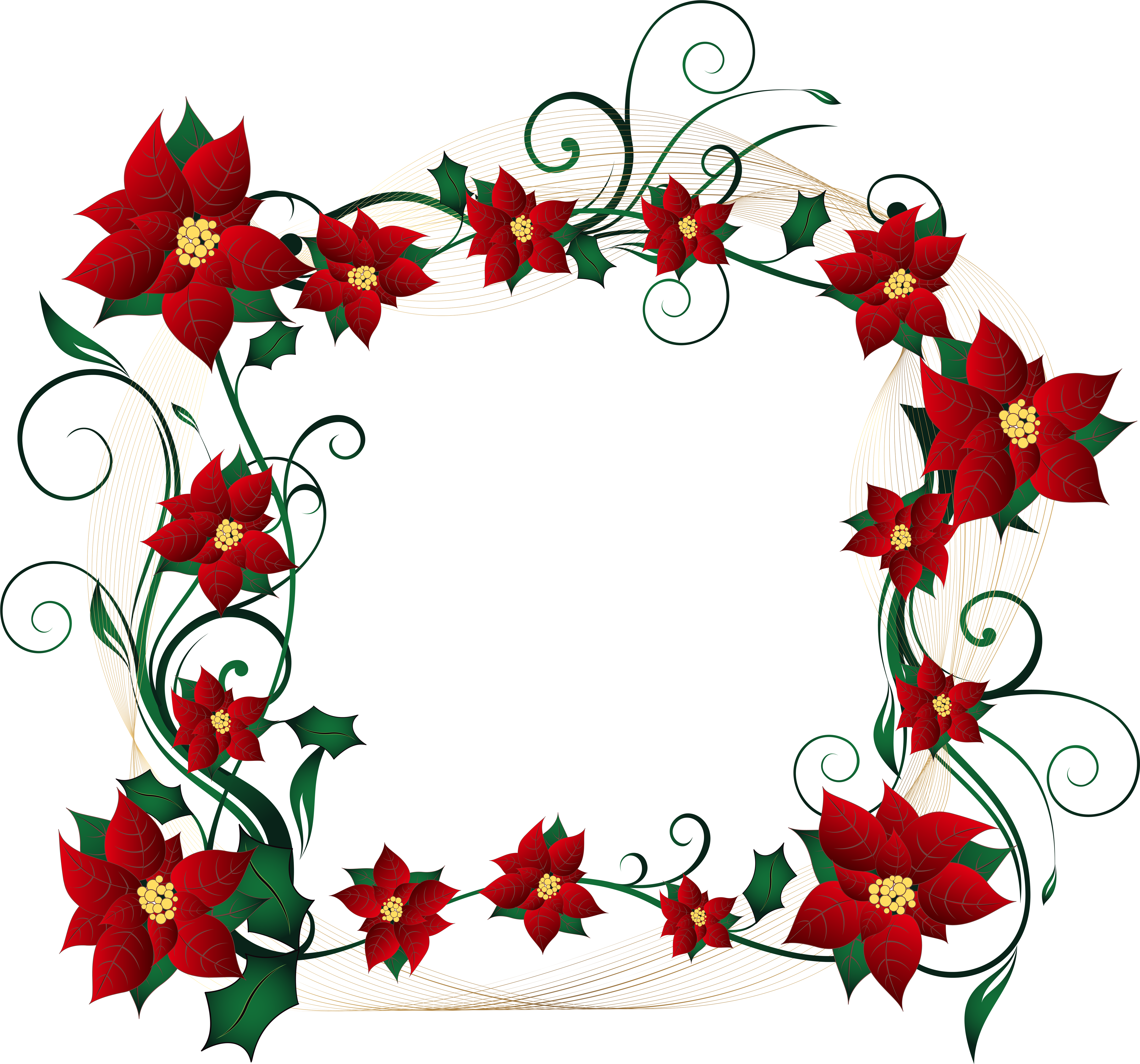 Christmas Decorative Border Transparent Png - Merry Christmas Your Family Clipart (6000x5601), Png Download