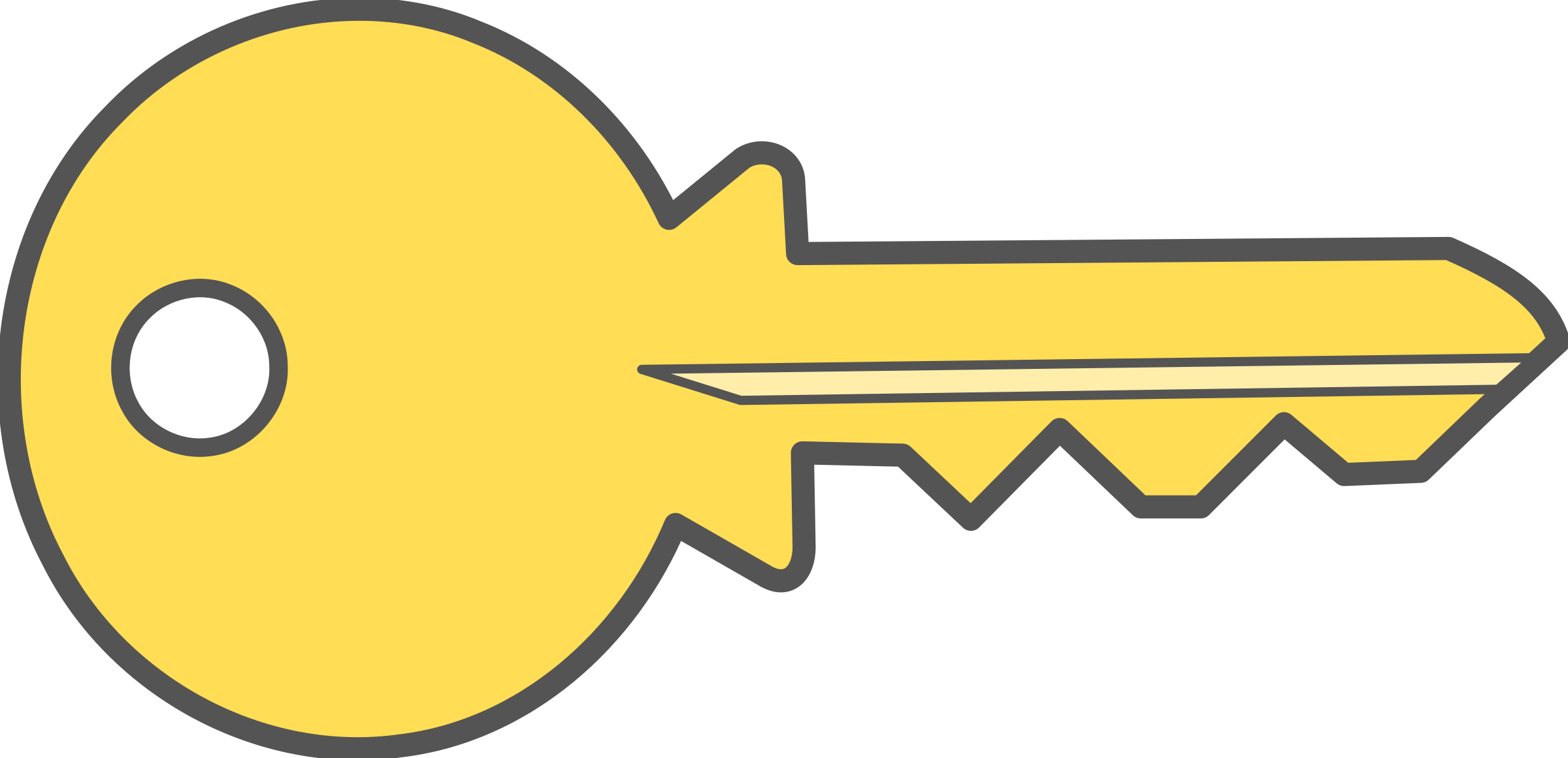 Key Clipart Jail - Key Clipart - Png Download (2400x1161), Png Download