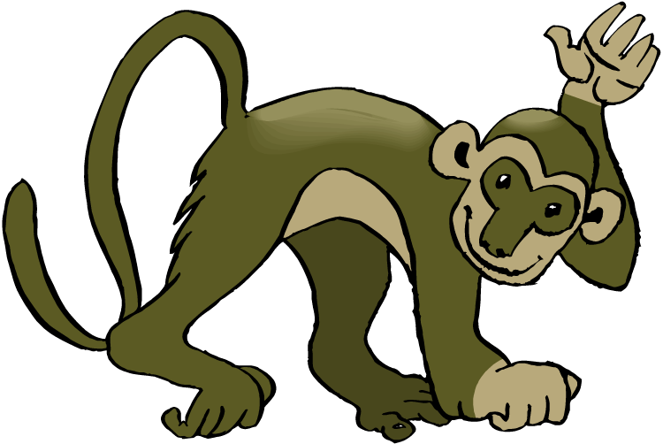 Monkey Clip Art For Baby Boy Shower Free Clipart - Spider Monkey Clip Art - Png Download (750x502), Png Download