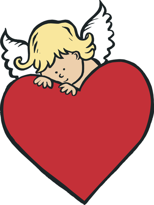 Cupid Heart Clip Art - Png Download (525x700), Png Download