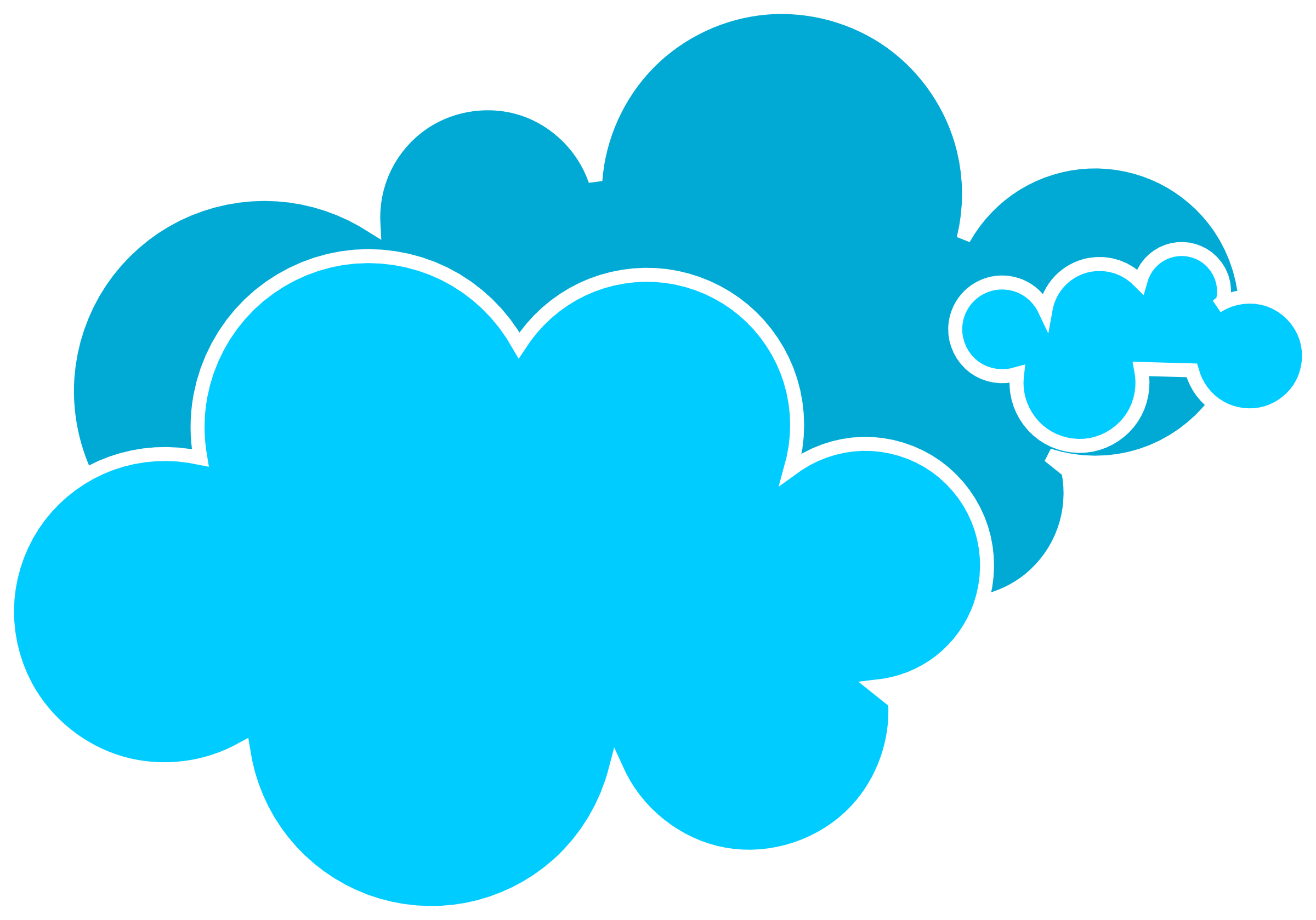 Cloud Clip Art Images Free Clipart Images - Clouds Clipart - Png Download (2400x1679), Png Download