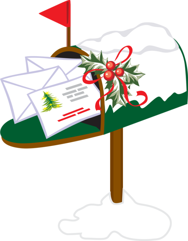 Mailbox Clipart Holiday - Christmas Mailbox Clipart - Png Download (639x821), Png Download