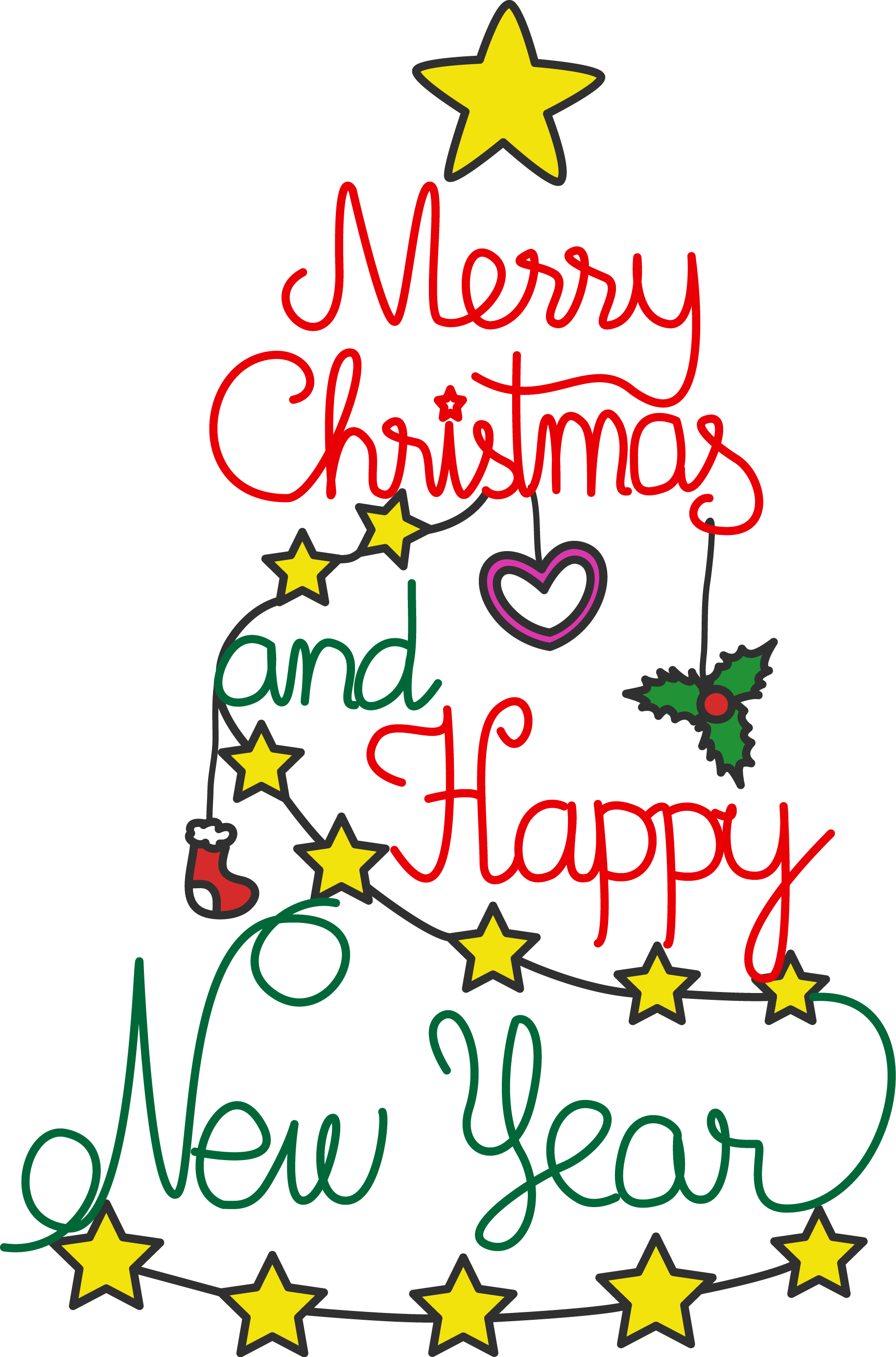 Happy New Year Png - Christmas And New Year Celebrations Clipart (1830x2770), Png Download