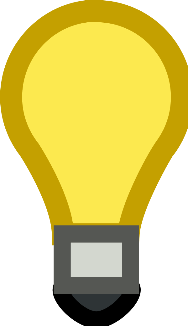 Light Bulb Clip Art Png - Light Bulb Clip Art Transparent Png (600x1036), Png Download