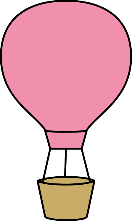 Pink Hot Air Balloon Hot Air Balloon Clipart, Clip - Pink Hot Air Balloon Clipart - Png Download (446x747), Png Download