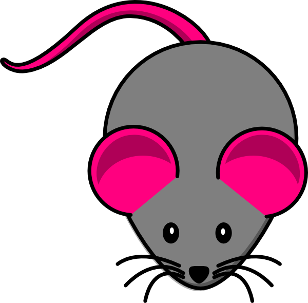 Pink Gray Mouse Clip Art - Mouse Clipart Brown - Png Download (600x590), Png Download