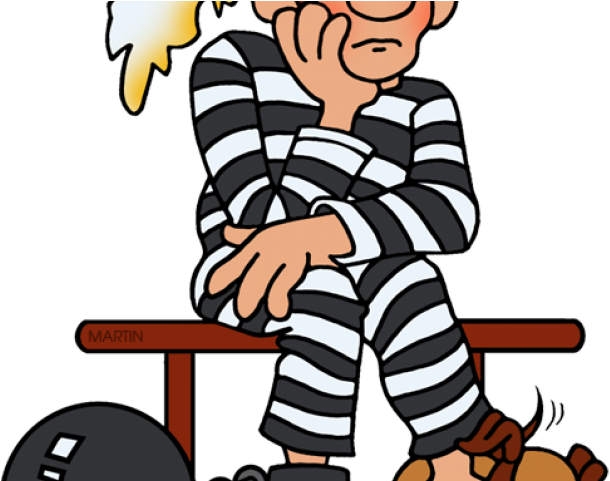 Image Black And White Library Prison Free On Dumielauxepices - Prisoner Clipart - Png Download (640x480), Png Download