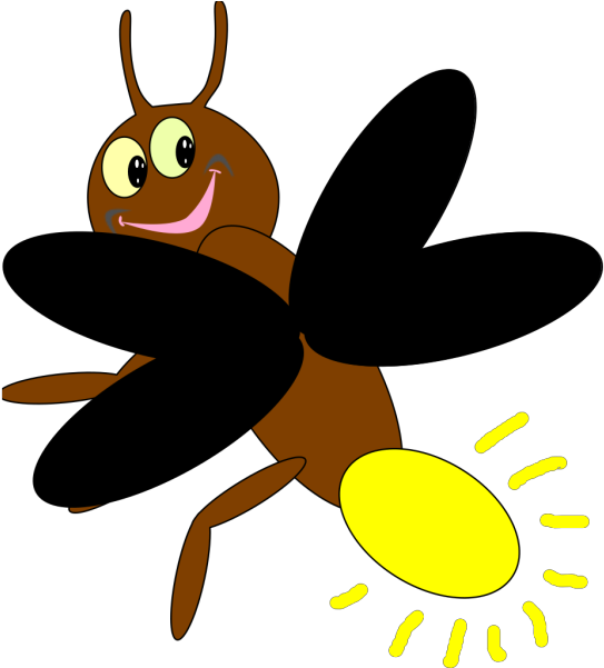 Lightning Bug Clip Art - Clip Art Fireflies - Png Download (564x593), Png Download