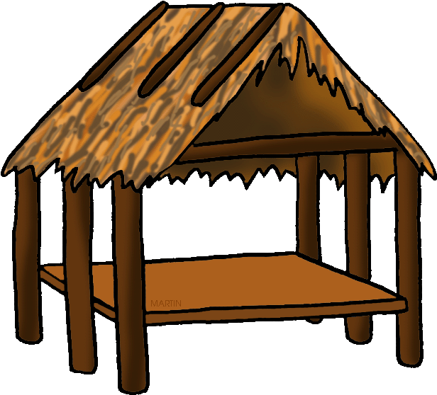 Native Americans Clip Art By Phillip Martin, Southeast - Chickee Clipart - Png Download (648x583), Png Download