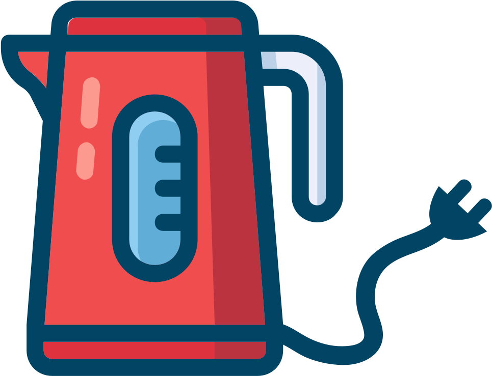 Electric Kettle Electric Water Boiler Coffeemaker Electricity - Clipart Electric Pot - Png Download (979x750), Png Download