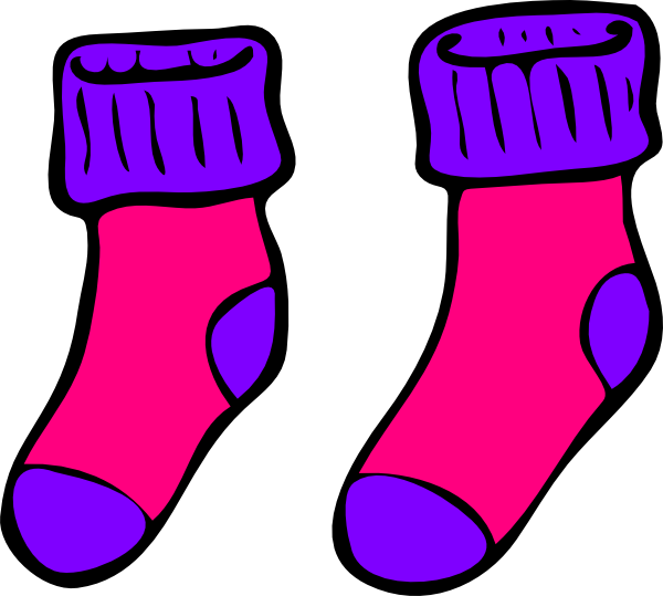 Cartoon - Clipart Socks - Png Download (600x539), Png Download