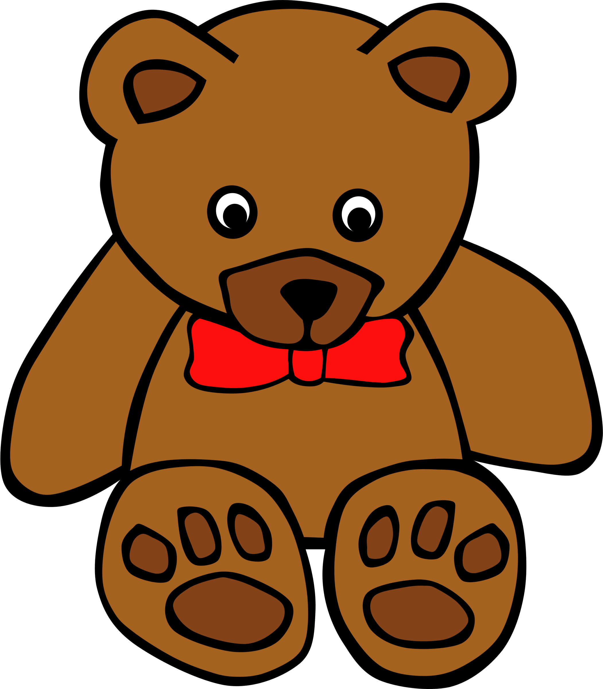 Teddy Bear Clipart Free Clipart Images - Teddy Bear Clipart - Png Download (1979x2263), Png Download