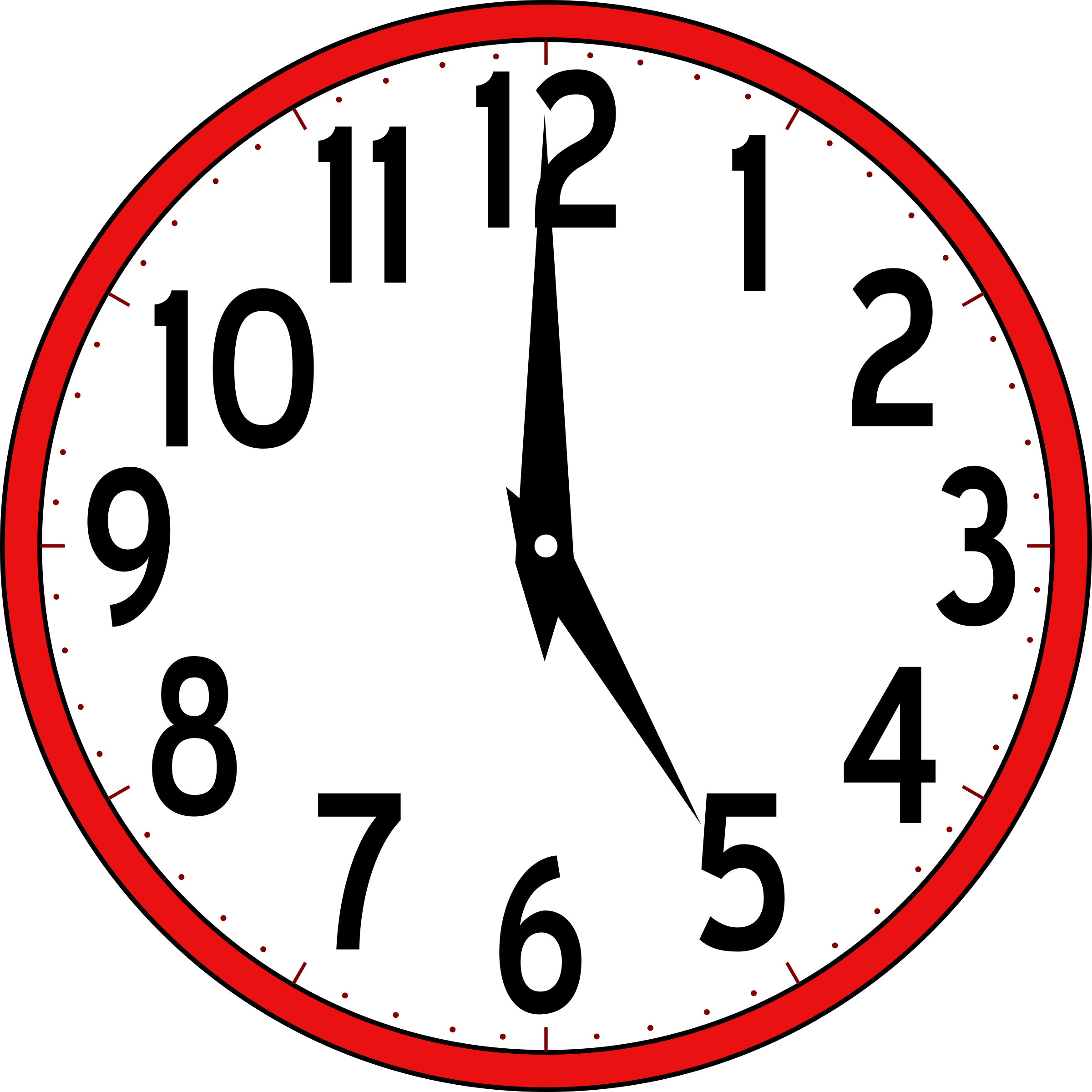 Clock Clip Art Black And White Free Clipart Images - Clock Clipart - Png Download (2400x2400), Png Download