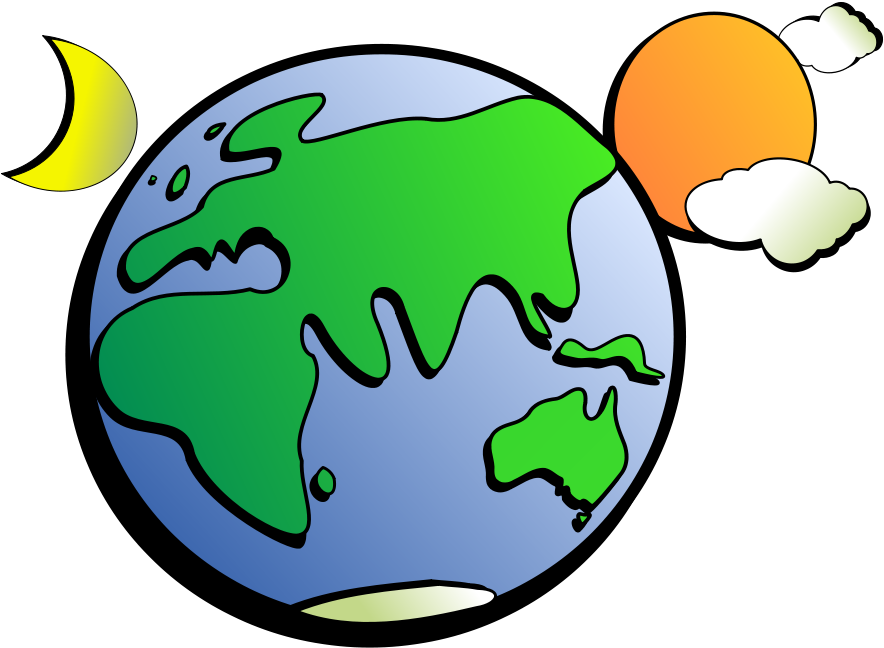 Free Earth And Globe Clipart - Sun Moon Earth Clipart - Png Download (700x517), Png Download