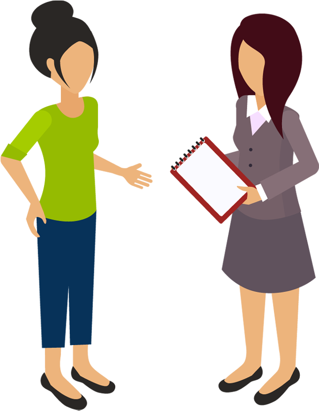 Two Business Woman Chatting Away Together With Some - Clipart Woman Business - Png Download (650x840), Png Download