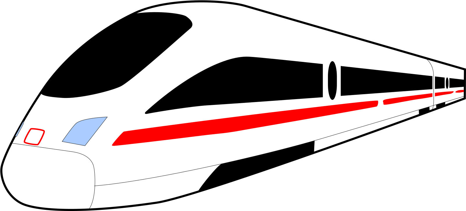 This Work, Identified By Publicdomainfiles - Bullet Train Clip Art - Png Download (958x434), Png Download