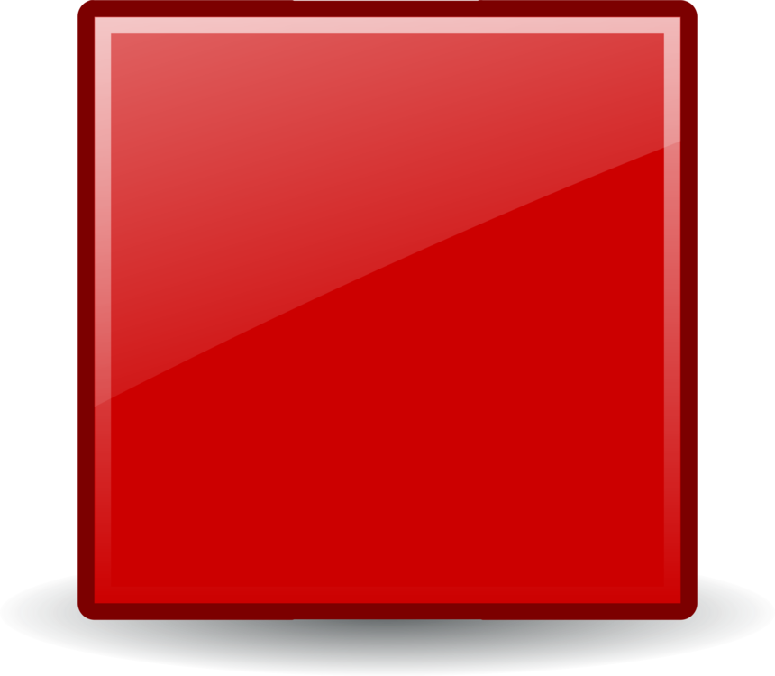 Public Domain Computer Icons Square License Push-button - Кнопка Квадратная Красная Clipart (860x750), Png Download