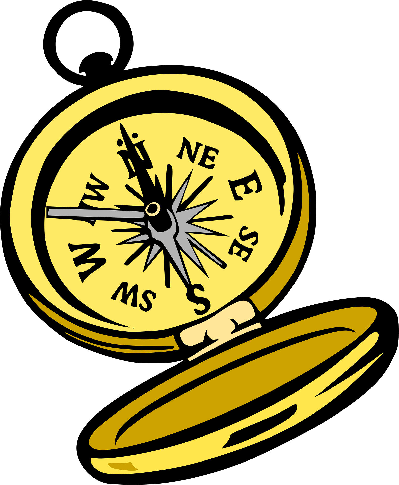 Free Copyright Download Clip Art Travel Royalty - Compass Clip Art - Png Download (661x800), Png Download