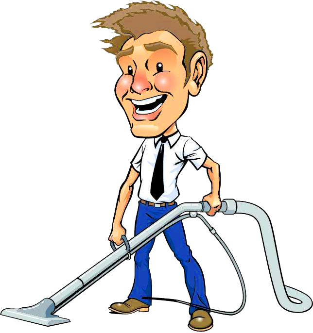 Cleaning Clip Art For Business Cards Clipart Library - Carpet Cleaning Cartoon - Png Download (644x686), Png Download