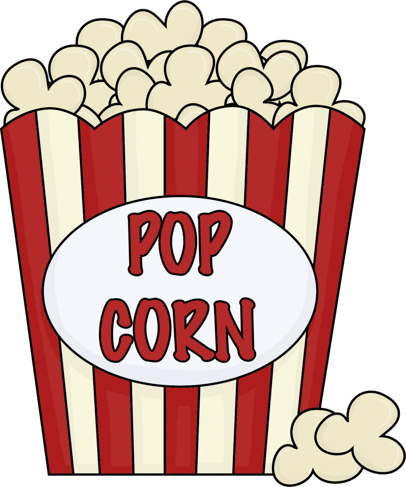 End Clipart Theater Art - Popcorn Clipart - Png Download (854x1024), Png Download