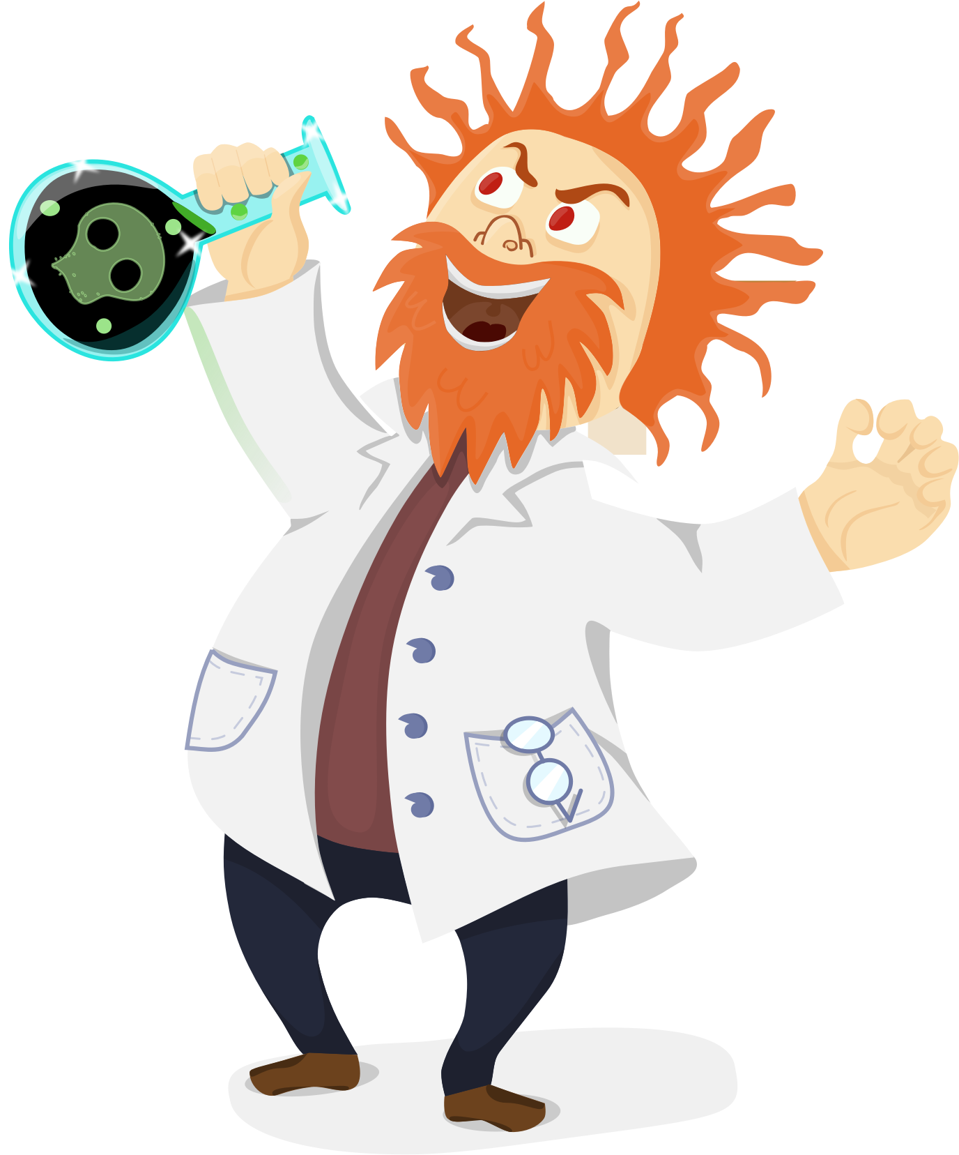 Mad Scientist Science Research Computer Icons - Scientist Clipart Png Transparent Png (623x750), Png Download