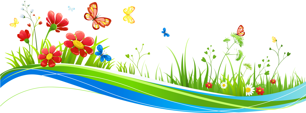 Butterfly Clip Art, Anna, Age 3, Flower Frame, High - Flower And Butterfly Clipart - Png Download (1280x546), Png Download