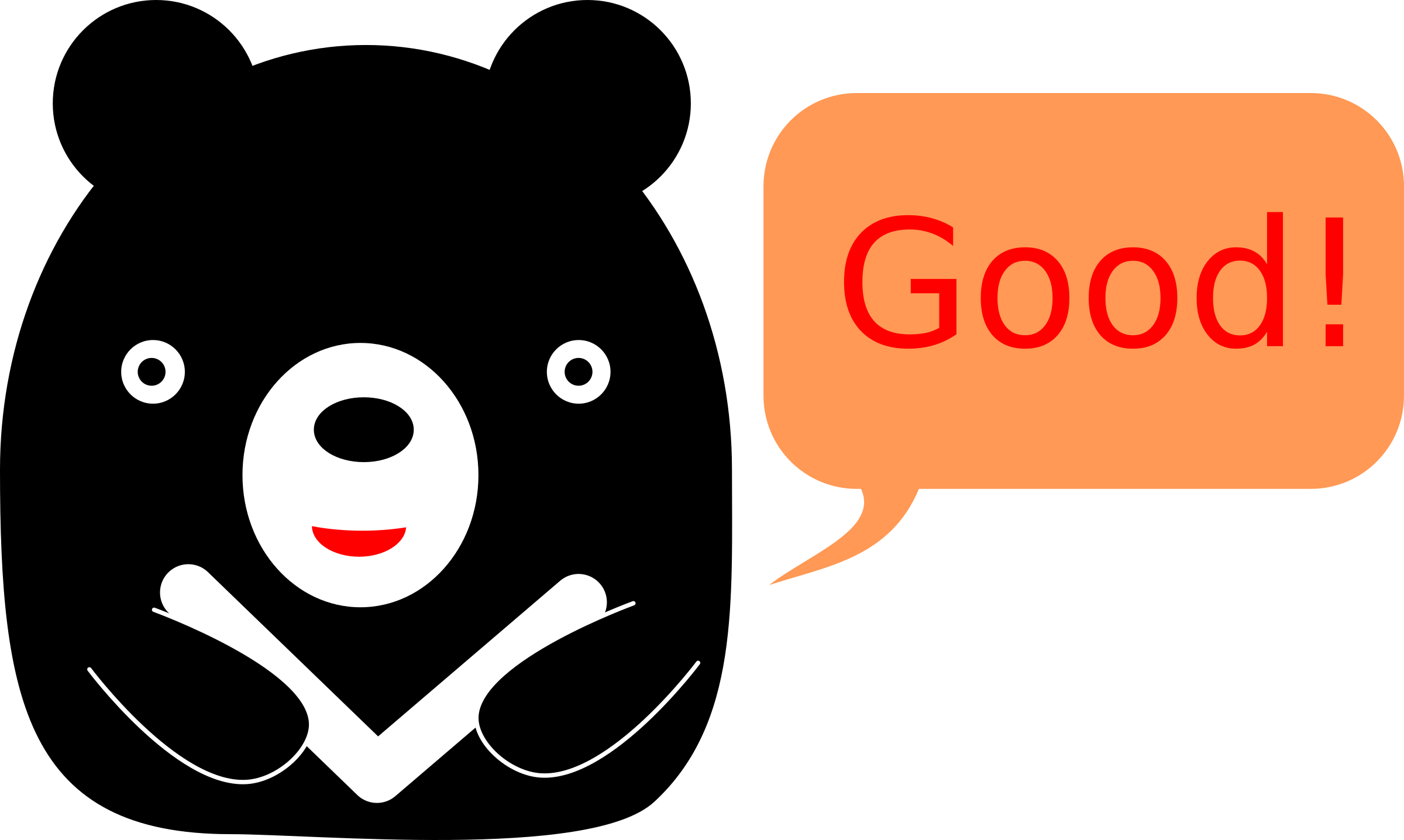 American Black Bear Polar Bear Brown Bear Giant Panda - Taiwan Black Bear Cartoon Clipart (1253x750), Png Download