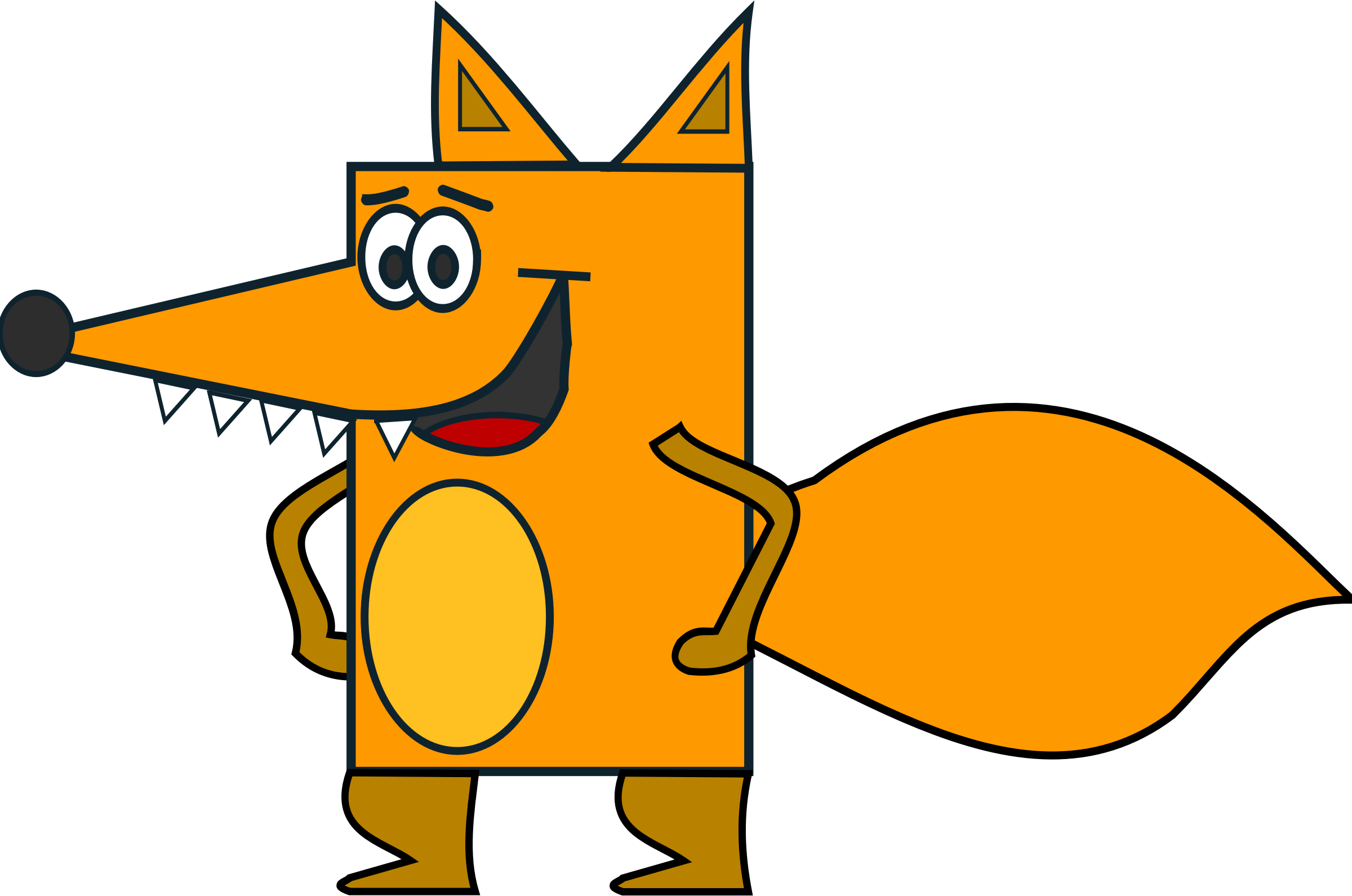 This Work, Identified By Publicdomainfiles - Cartoon Fox Clipart - Png Download (958x626), Png Download