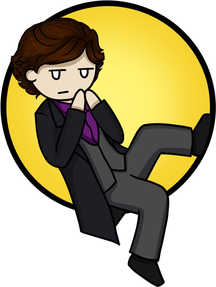 Sherlock Chilling By Shockingblankets - Shocking Blankets Sherlock Clipart (774x1032), Png Download