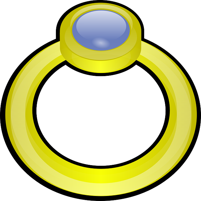 Golden Ring With Gem Clip Art At Vector Clip Art Clipartcow - Ring Clip Art - Png Download (600x600), Png Download