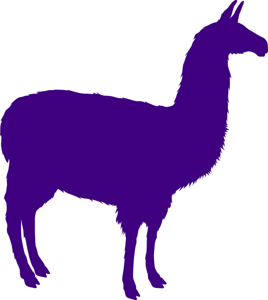 Llama Silhouette Clipart (534x599), Png Download