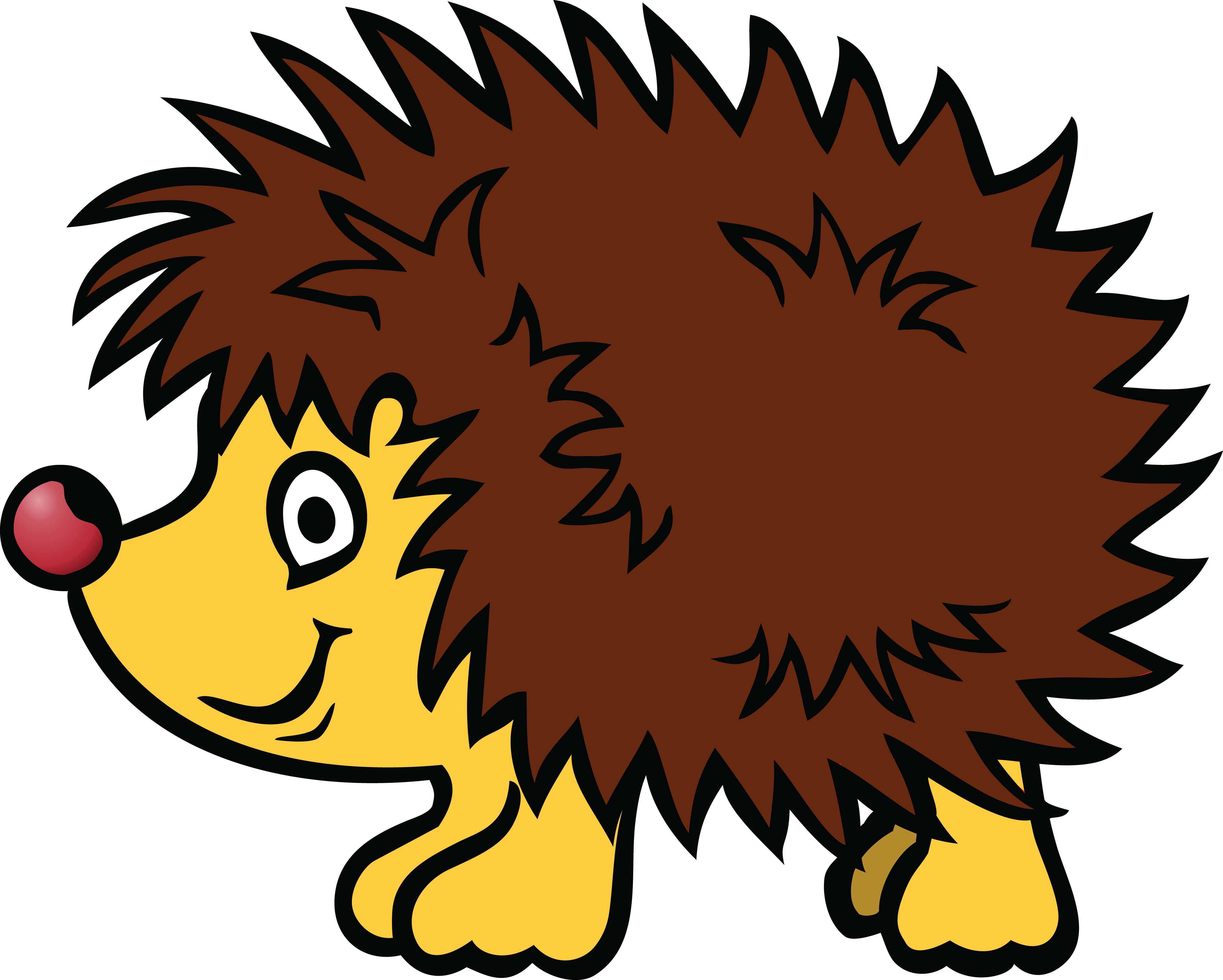 Cartoon Hedgehog Cliparts - Cartoon Landak - Png Download (4000x3206), Png Download