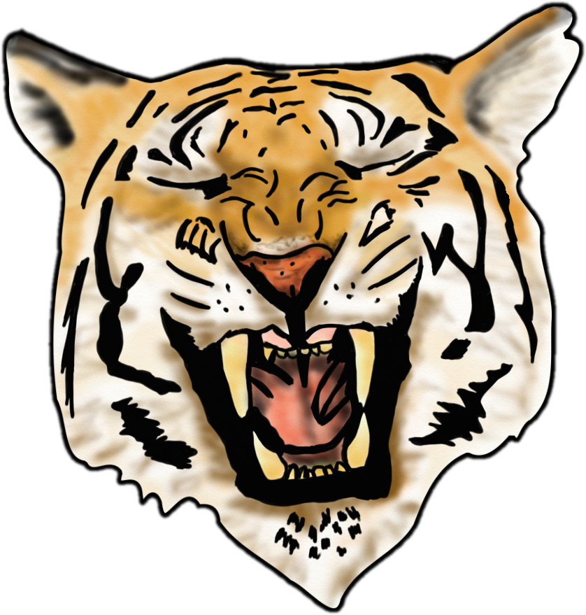 Airbrush Tiger Image - Tigre Png Transparente Desenho Clipart (838x879), Png Download