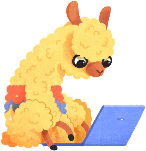 Illustration Of An Alpaca Searching For Awesome Getaways - Alpaca Clipart (640x640), Png Download