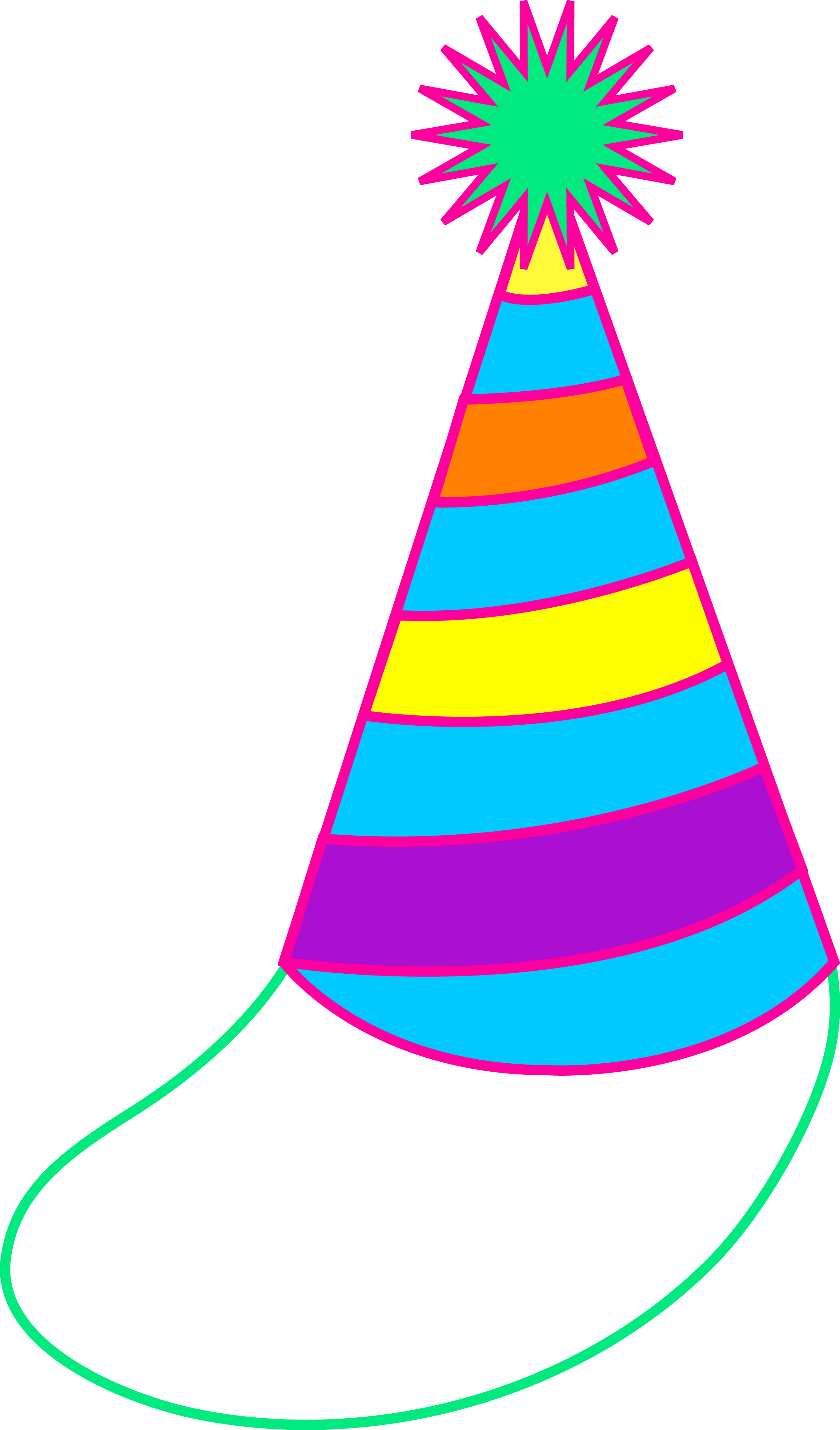Codes For Insertion - Birthday Party Hat Cartoon Clipart (2729x4641), Png Download