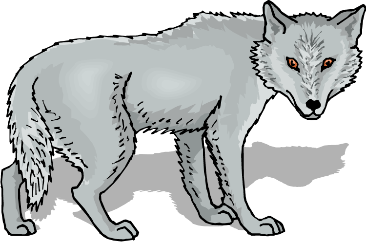 Werewolf Clipart Friendly - Grey Wolf Clipart - Png Download (750x497), Png Download